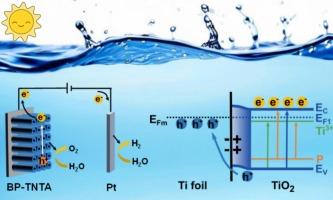 Black phosphorus: A promising nonmetallic doping source for enhancing visible light photoelectrocatalytic water splitting performance of TiO2 nanotube array-based photoanodes