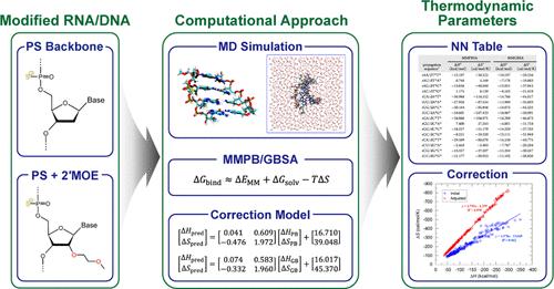 Thermodynamic Parameter Estimation for Modified Oligonucleotides Using Molecular Dynamics Simulations