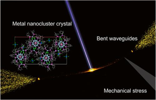Low Optical Loss and Bent Waveguides: Crystals of a One-Dimensional Pt1Ag14 Nanocluster