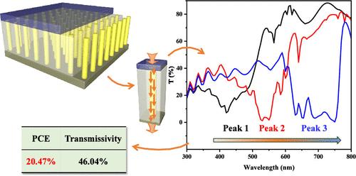 Design of Perovskite Nanowire Solar Cells with an Adjustable Transmission Visible Light Spectrum