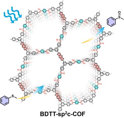 A Fully Conjugated Benzo[1,2-b:4,5-b′]Dithiophene-Based Covalent Organic Framework Enables Efficient Blue Light-Driven Photocatalytic Sulfoxidation