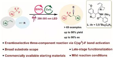 Metallaphotoredox-enabled enantioselective aryldifluoromethyl-alkynylation of alkenes via C(sp3)–F bond activation†