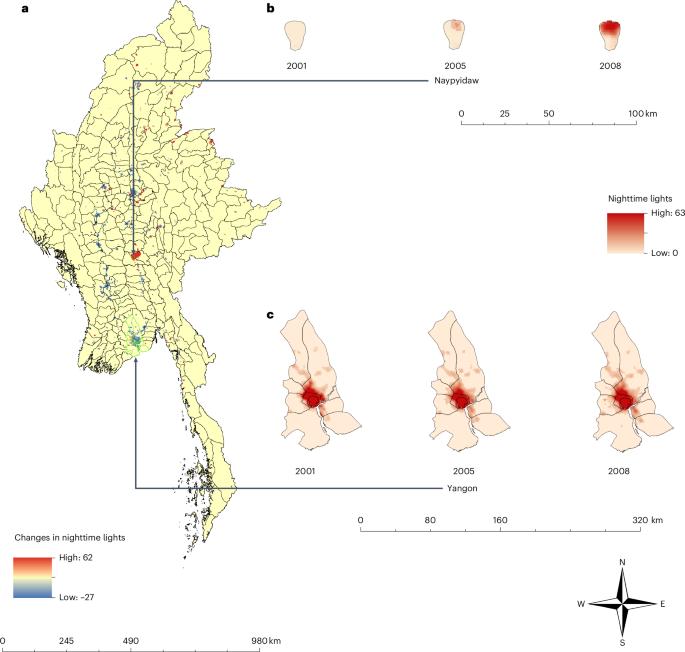 Economic impacts of capital city relocation in Myanmar