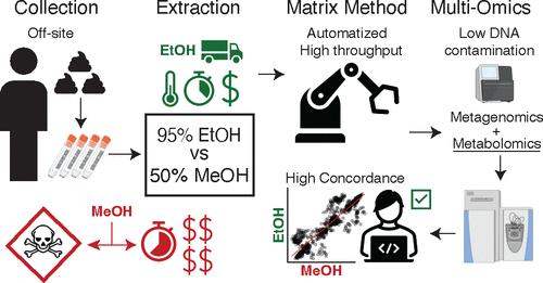 Human Untargeted Metabolomics in High-Throughput Gut Microbiome Research: Ethanol vs Methanol