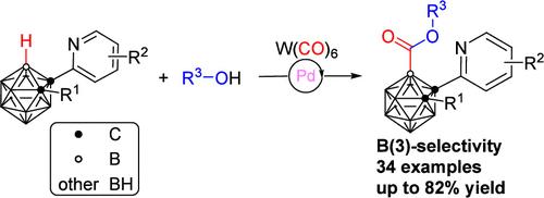 Palladium-Catalyzed Selective B(3)-Esterification of o-Carboranes with CO and Alcohols