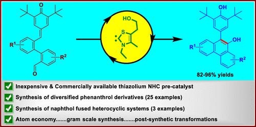 Design and Development of Carbene-Catalyzed Intramolecular Vinylogous Stetter Reaction to Access Phenanthrol Derivatives