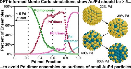 Understanding AuPd Alloy Nanoparticle Structure under Vacuum Using DFT and Monte Carlo Methods