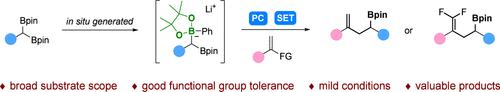 Photoinduced Assembly of Diverse Homoallylic Boronates from gem-Diborons