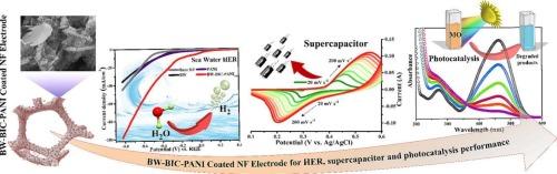 A multifunctional PANI-wrapped Bi2WO6 2D-nanoplates with in-situ grown BiOCl nanocomposite for electrochemical seawater splitting, supercapacitor, and photocatalytic applications