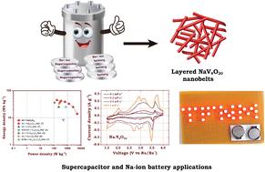 Layered sodium vanadate (NaV8O20) nanobelts: a new high-performing pseudocapacitive material for sodium-ion storage applications†