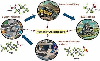 Leaching profile of per- and polyfluoroalkyl substances from selected e-waste components and potential exposure pathways from discarded components