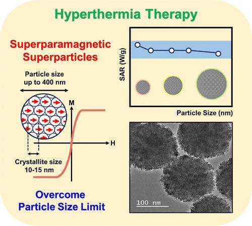 Superparamagnetic Superparticles for Magnetic Hyperthermia Therapy: Overcoming the Particle Size Limit.