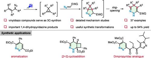 Photoinduced Formal Cross-[3+3] Cycloaddition of Vinyldiazo Reagents with Acceptor-Only Diazoalkanes