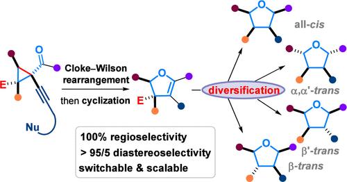 Stereoselective Route to 2,3,4,5-Tetraaryltetrahydrofurans via Efficient Cascade Synthesis of 2,3-Dihydrofurans with Four Different (Hetero)Aryl Substituents