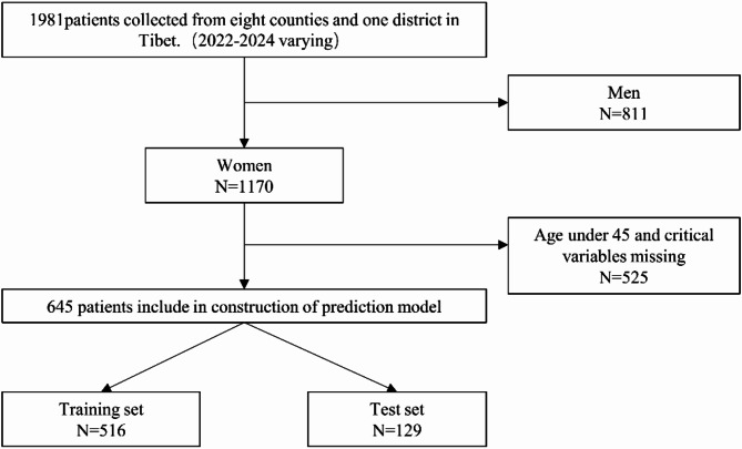 Comparing machine learning models for osteoporosis prediction in Tibetan middle aged and elderly women.