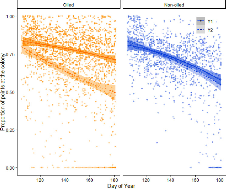 Induced breeding failure alters movements, migratory phenology, and opportunities for pathogen spread in an urban gull population.
