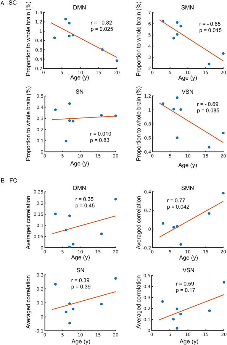 Age-related alterations in functional and structural networks in the brain in macaque monkeys.