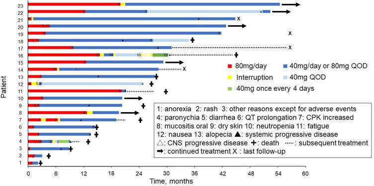 Clinical Impact of Osimertinib Dose Reduction in the First-Line Setting on EGFR Mutation-Positive Non-Small Cell Lung Cancer: A Retrospective Monocentric Study.
