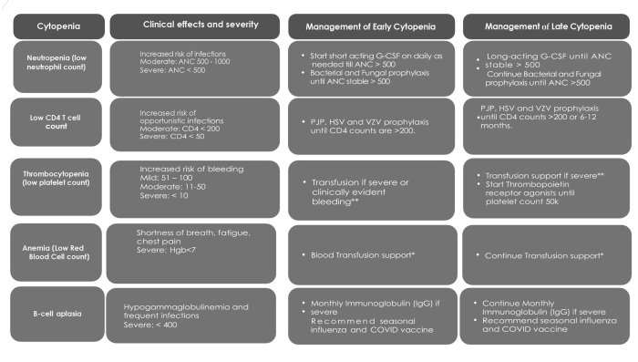 Prolonged Cytopenia with CAR-T Cell Therapy and Management Recommendations.