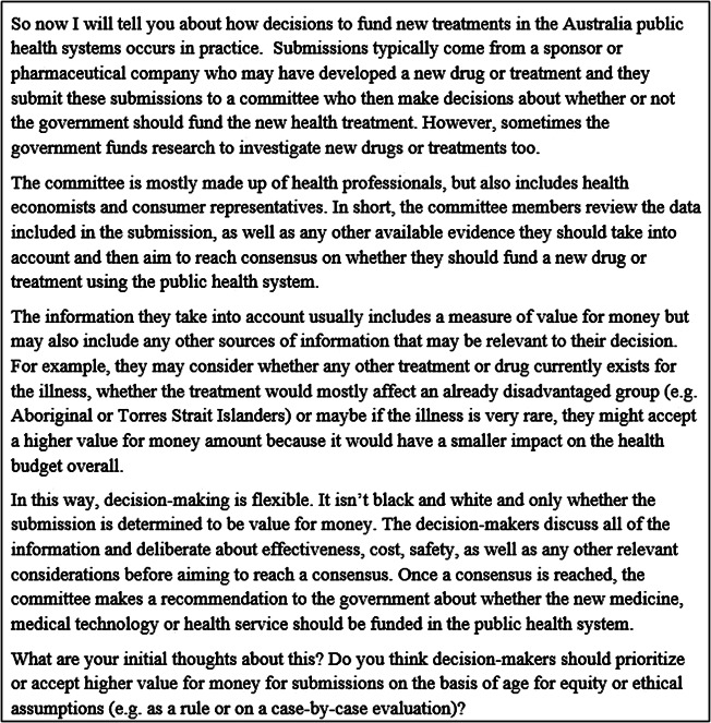 "Blanket rules just don't work": Qualitative exploration of the relative value of child and adult quality-adjusted life year (QALY) gains for health technology assessment.