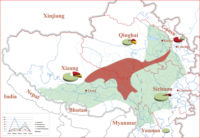 ﻿An attempt of DNA barcodes based geographical origin authentication of the Chinese caterpillar fungus, <i>Ophiocordycepssinensis</i>.