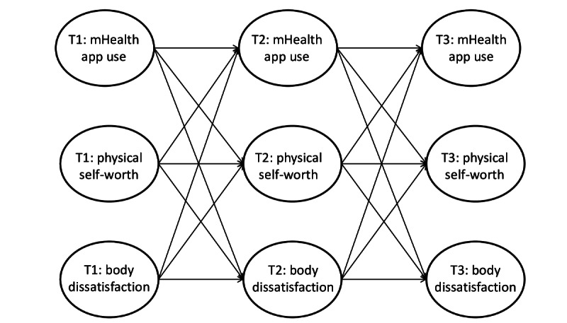 Longitudinal Associations Between Adolescents' mHealth App Use, Body Dissatisfaction, and Physical Self-Worth: Random Intercept Cross-Lagged Panel Study.