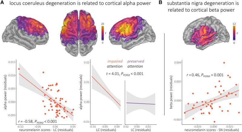 Associations between neuromelanin depletion and cortical rhythmic activity in Parkinson's disease.