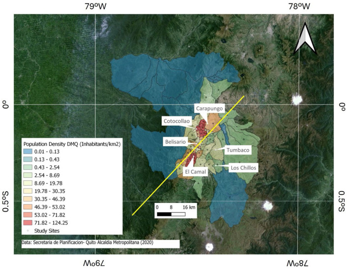 Causal effect of PM<sub>2.5</sub> on the urban heat island.