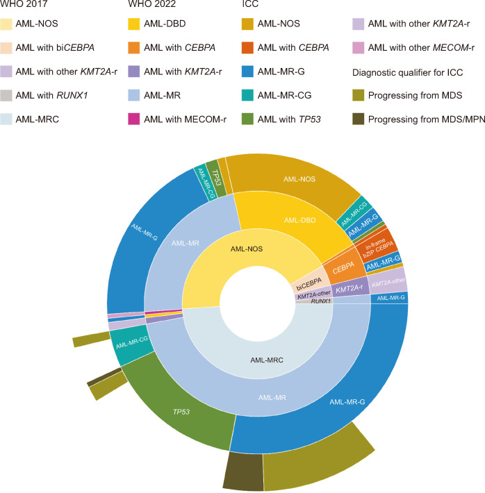 Reclassification of Acute Myeloid Leukemia According to the 2022 World Health Organization Classification and the International Consensus Classification Using Open-Source Data.