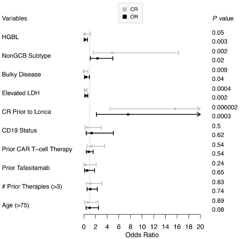 Loncastuximab in high-risk and heavily pretreated relapsed/refractory diffuse large B-cell lymphoma: a realworld analysis from 21 US centers.