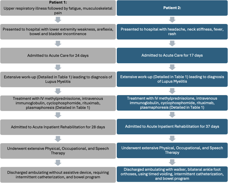 Diagnosis, treatment, and functional outcomes for two adolescent female patients with lupus myelitis: a case report.