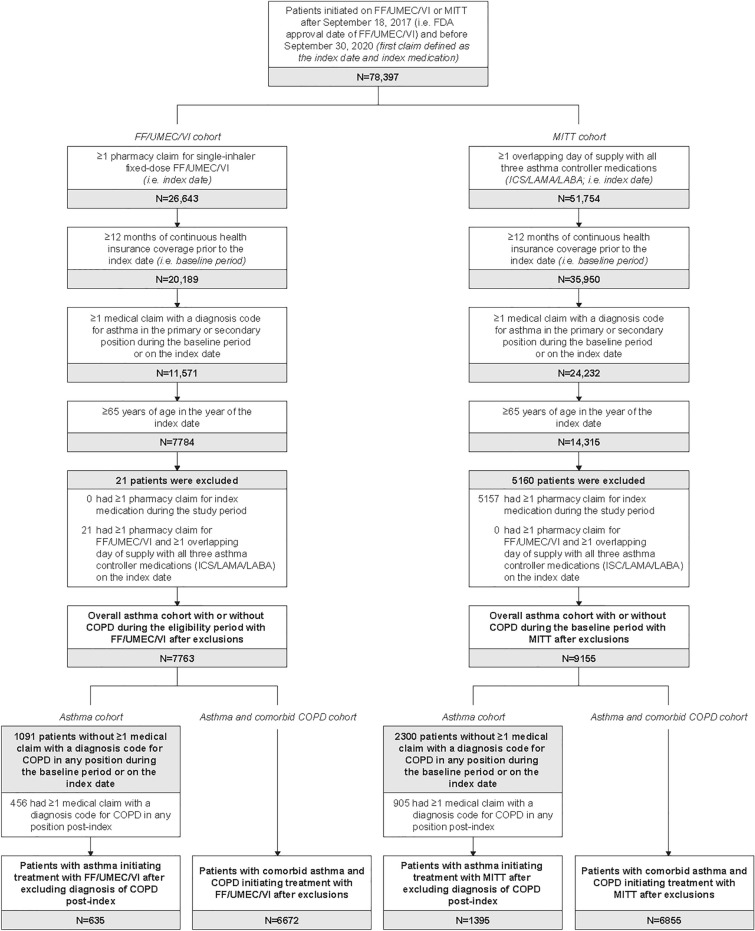 Retrospective Cohort Study of Elderly Users of Single- or Multiple-Inhaler Triple Therapy for the Treatment of Asthma in the USA.