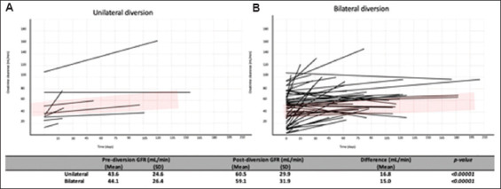 Kidney function improvement after urinary diversion for cisplatin eligibility in bladder cancer patients.