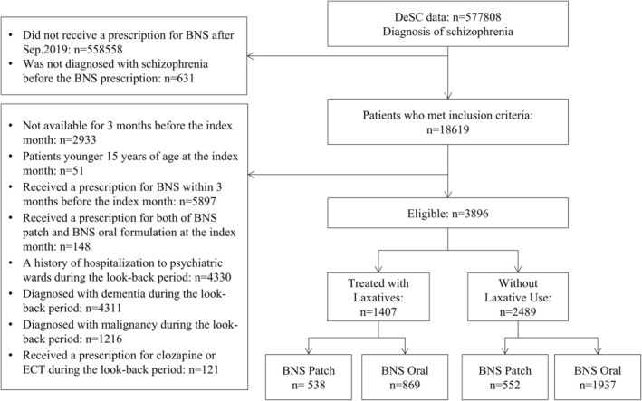 Comparison of Efficacies of a Blonanserin Transdermal Patch and Blonanserin Oral Formulation for Psychiatric Symptoms in Patients With Schizophrenia Treated With Laxatives Using a Japanese Claims Database.