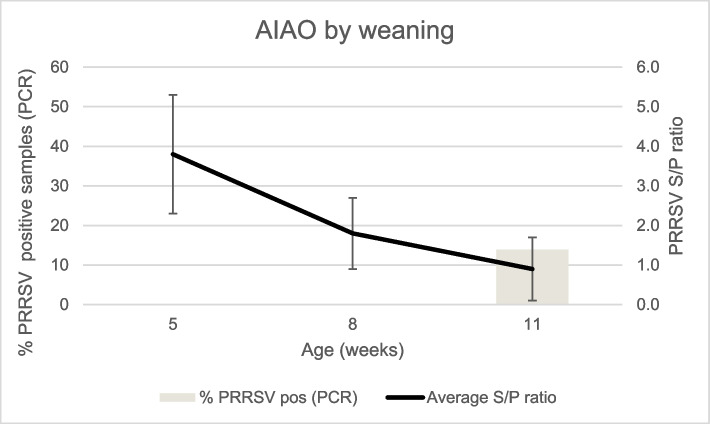 Impact of weaning procedures on Porcine Reproductive and Respiratory Syndrome Virus (PRRSV) circulation in the nursery section.