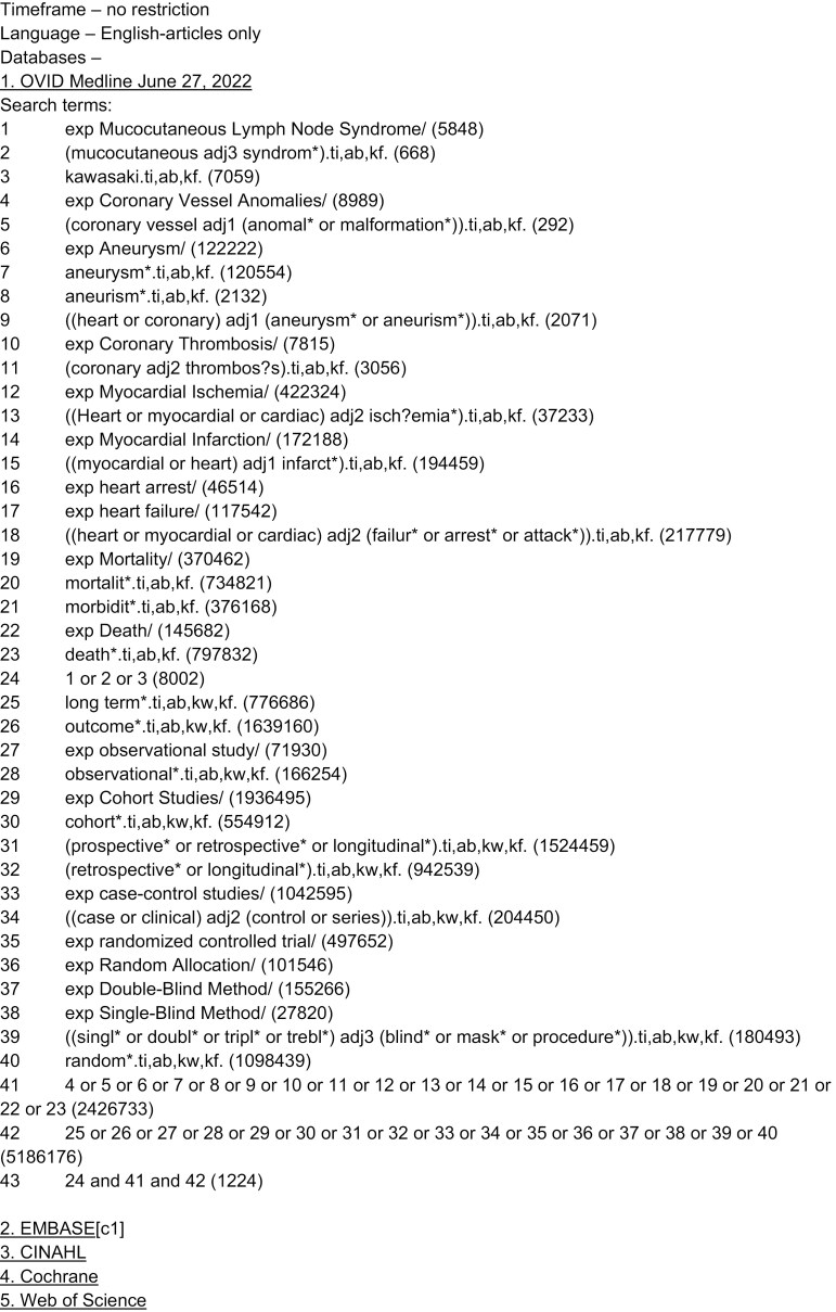Long-term cardiovascular outcomes and mortality following Kawasaki disease: A systematic review and meta-analysis.