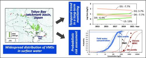 Spatiotemporal trends and ecological risk assessment of volatile methylsiloxanes in Tokyo Bay catchment basin, Japan: River water and sewage treatment plant samples