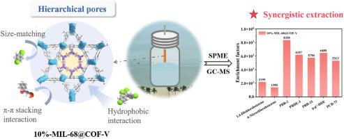 Core-shell MOF@COFs with hierarchical pores for synergistic extraction of Cl/Br-substituted organic pollutants