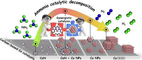 Synergistic catalysis of CoN sites and Co nanoparticles for efficient COx-free hydrogen production from ammonia decomposition