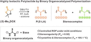 Highly isotactic polylactide by binary organocatalyzed polymerization of 1,3-dioxolan-4-ones†