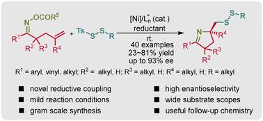 Nickel-catalyzed enantioselective reductive iminodisulfuration of alkene-tethered oxime esters with dithiosulfonate†