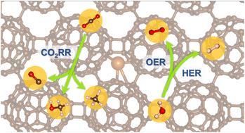 Single-atom photocatalysis based on 2D fullerene structures for water splitting and CO2 reduction†