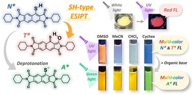 Solvatochromic multi-colour fluorescence driven by thiol-type ESIPT in a 1-mercapto-naphthaldiimide compound†
