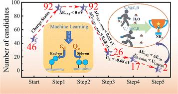 Machine-learning enables nitrogen reduction reaction on transition metal doped C3B by controlling the charge states†