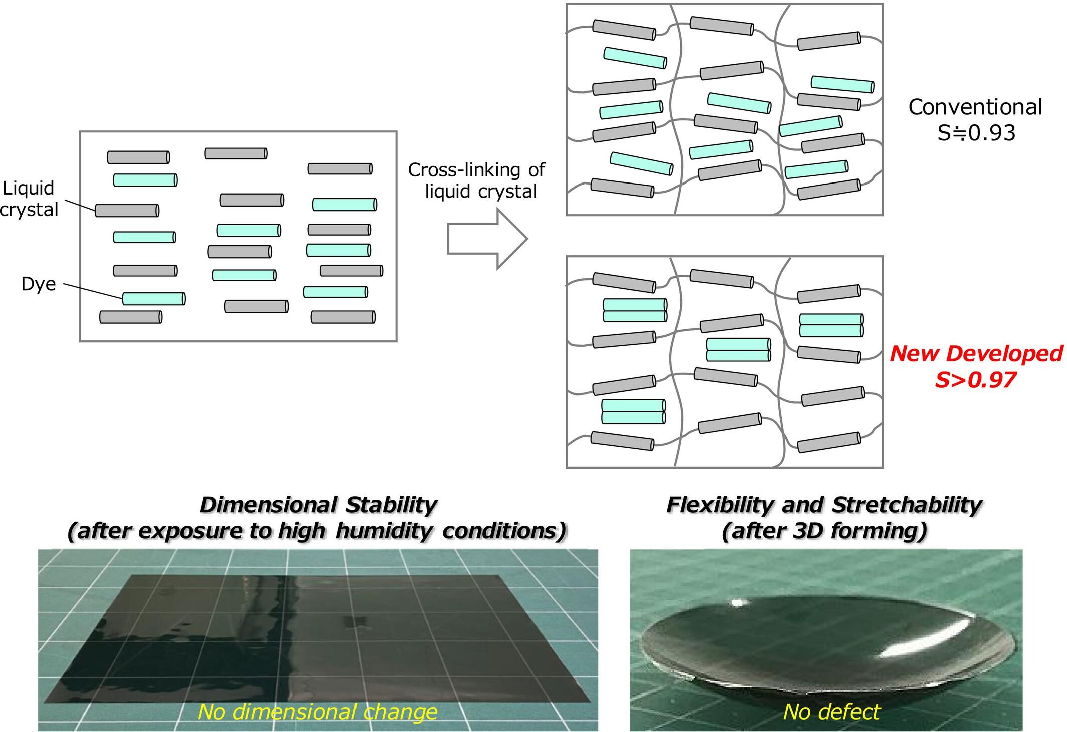 New coating polarizer with high polarization performance and dimensional stability