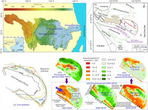 Deltaic engineering-induced accumulation hides erosion in response to fluvial sediment decline in the Yangtze submarine shoal