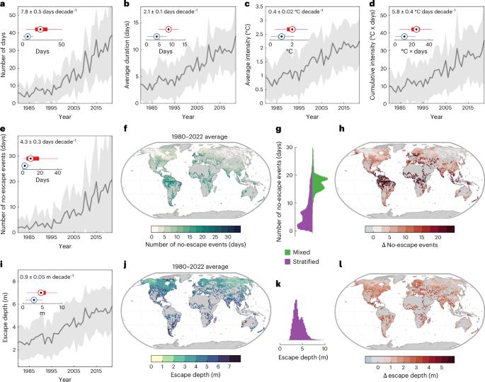 Subsurface heatwaves in lakes
