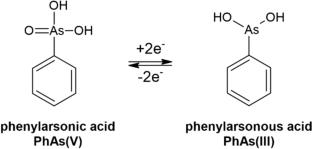 Flavin-dependent enzymatic and photochemical interconversions between phenylarsonic and phenylarsonous acids
