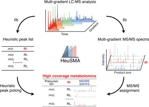 HeuSMA: A Multigradient LC-MS Strategy for Improving Peak Identification in Untargeted Metabolomics
