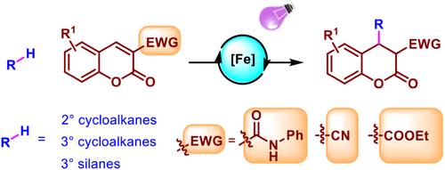 Visible-Light-Mediated, LMCT-Enabled C(sp3)-H Bond Alkylation of Alkanes and Silanes via C-4 Functionalization of Coumarins